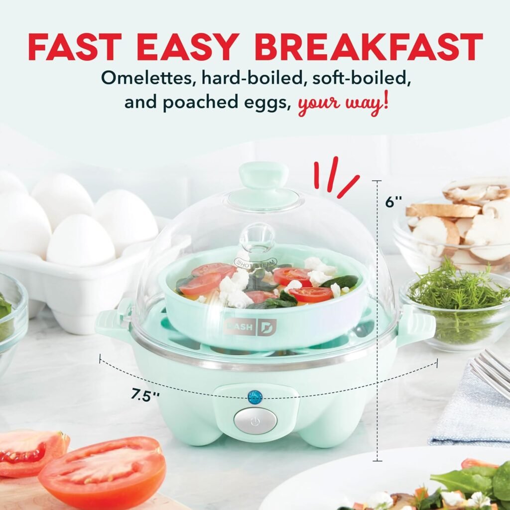 DASH Mini Maker for Individual Waffles + Rapid Egg Cooker - Versatile Appliances for Breakfast, Lunch, and Snacks DASH Mini Maker for Individual Waffles + Rapid Egg Cooker - Versatile Appliances for Breakfast, Lunch, and Snacks