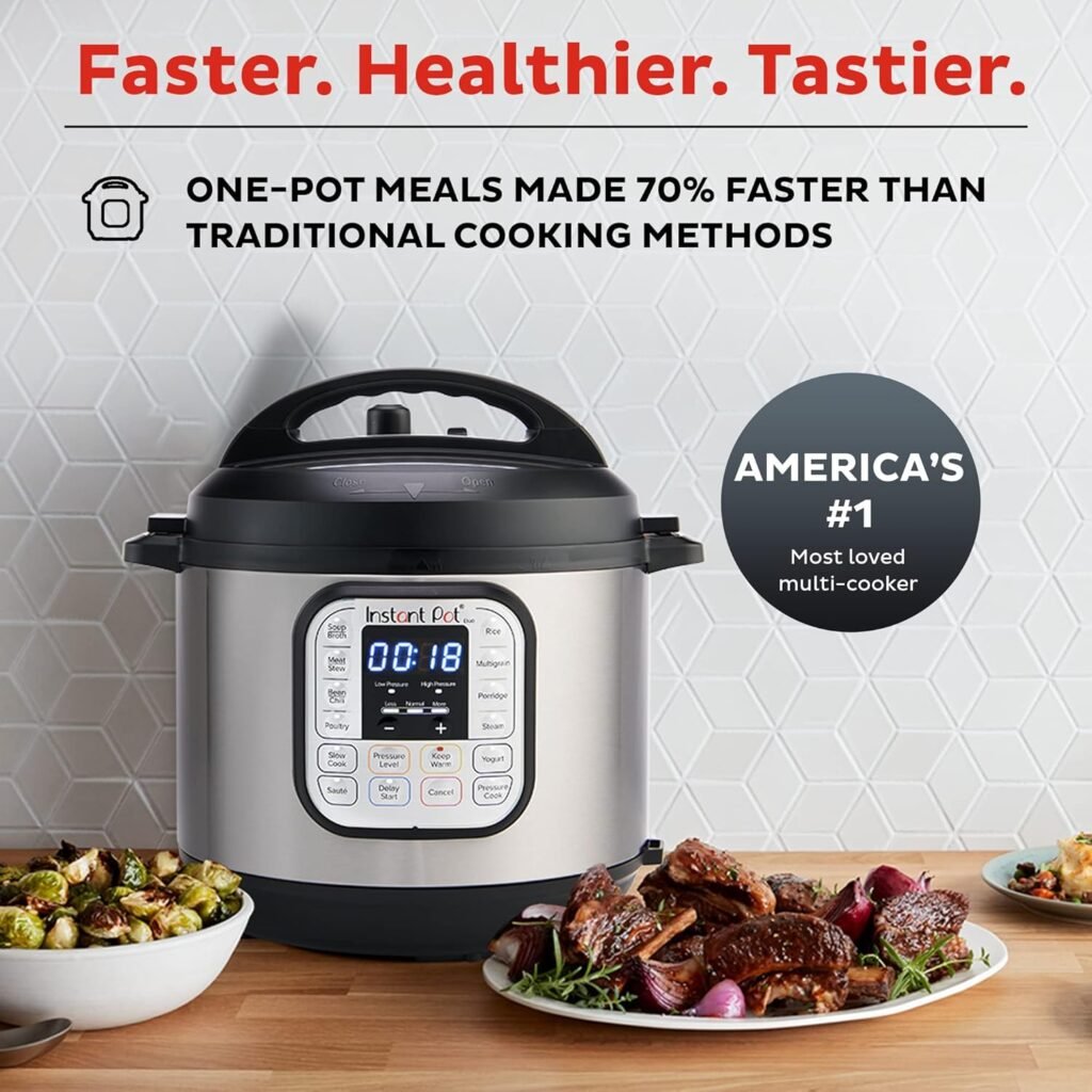 Instant Pot Duo 7-in-1 Electric Pressure Cooker, Slow Cooker, Rice Cooker, Steamer, Sauté, Yogurt Maker, Warmer Sterilizer, Includes App With Over 800 Recipes, Stainless Steel, 6 Quart Instant Pot Duo 7-in-1 Electric Pressure Cooker, Slow Cooker, Rice Cooker, Steamer, Sauté, Yogurt Maker, Warmer Sterilizer, Includes App With Over 800 Recipes, Stainless Steel, 6 Quart