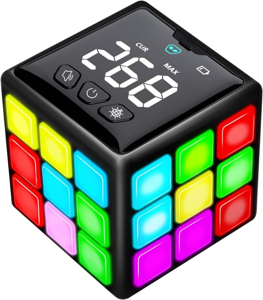 Rechargeable Game Handheld Cube, 15 Fun Brain Memory Game with Score Screen, Cool Toys for Kids, Christmas Birthday Gifts for Boys Girls Aged 6-12+ Years Old, Toy Gift Idea for Kids(Black) Rechargeable Game Handheld Cube, 15 Fun Brain Memory Game with Score Screen, Cool Toys for Kids, Christmas Birthday Gifts for Boys Girls Aged 6-12+ Years Old, Toy Gift Idea for Kids(Black)