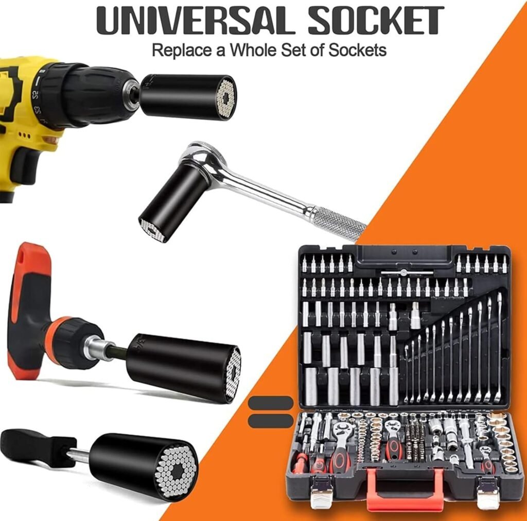 Stocking Stuffers for Men Adults,Gifts for Men,Super Universal Socket Tools Birthday Gifts for Men,Cool Stuff for Men Dad Husband Boyfriend Him,Tools Socket Set with Power Drill Adapter(7-19 MM) Stocking Stuffers for Men Adults,Gifts for Men,Super Universal Socket Tools Birthday Gifts for Men,Cool Stuff for Men Dad Husband Boyfriend Him,Tools Socket Set with Power Drill Adapter(7-19 MM)