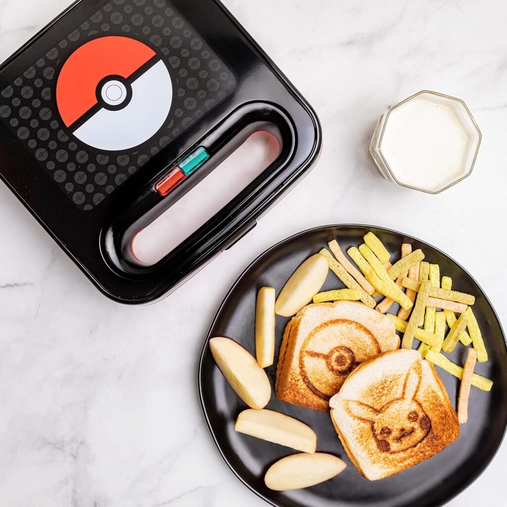 Uncanny Brands Pokemon Grilled Cheese Maker - Make Pokeball and Pikachu Sandwiches - Kitchen Appliance
