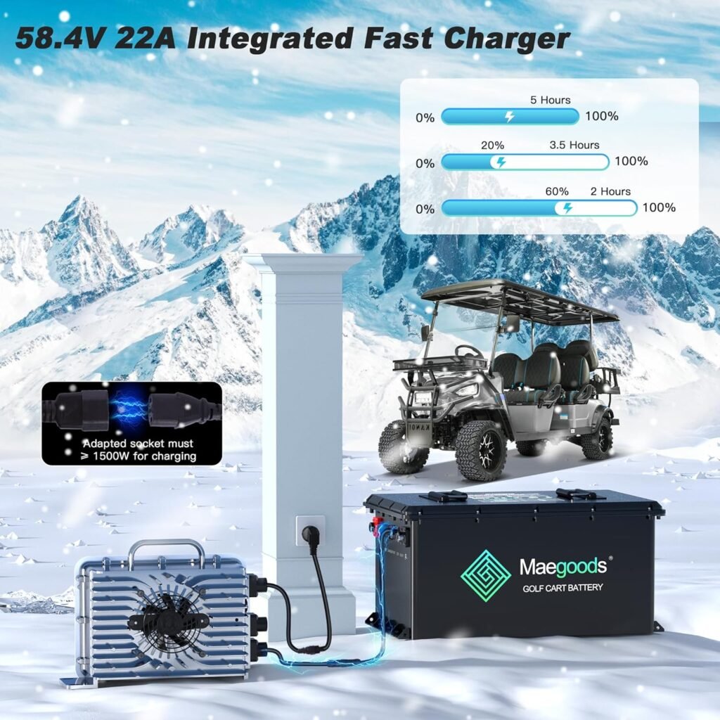 48V 100Ah Lithium Golf Cart Battery Built-in 300A BMS, 15.36kW Output, 8000+ Deep Cycles LiFePO4 Golf Cart Lithium Conversion Kit with 22A Integrated Fast Charger, 2.8 Touch Monitor APP 48V 100Ah Lithium Golf Cart Battery Built-in 300A BMS, 15.36kW Output, 8000+ Deep Cycles LiFePO4 Golf Cart Lithium Conversion Kit with 22A Integrated Fast Charger, 2.8 Touch Monitor APP