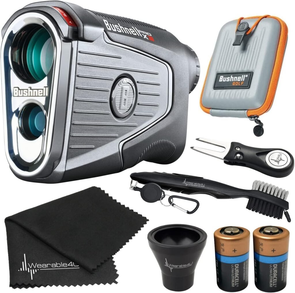 Bushnell PRO X3 / Pro X3+ (Plus) Advanced Laser Golf Rangefinder with Included Carrying Case, Carabiner, Lens Cloth, and Selected Wearable4U Bundle Bushnell PRO X3 / Pro X3+ (Plus) Advanced Laser Golf Rangefinder with Included Carrying Case, Carabiner, Lens Cloth, and Selected Wearable4U Bundle