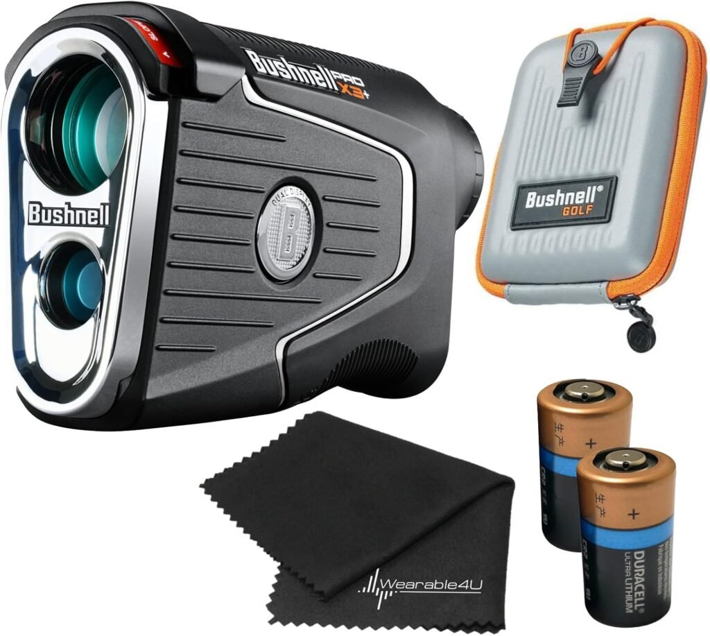 Bushnell PRO X3 / Pro X3+ (Plus) Advanced Laser Golf Rangefinder with Included Carrying Case, Carabiner, Lens Cloth, and Selected Wearable4U Bundle Bushnell PRO X3 / Pro X3+ (Plus) Advanced Laser Golf Rangefinder with Included Carrying Case, Carabiner, Lens Cloth, and Selected Wearable4U Bundle