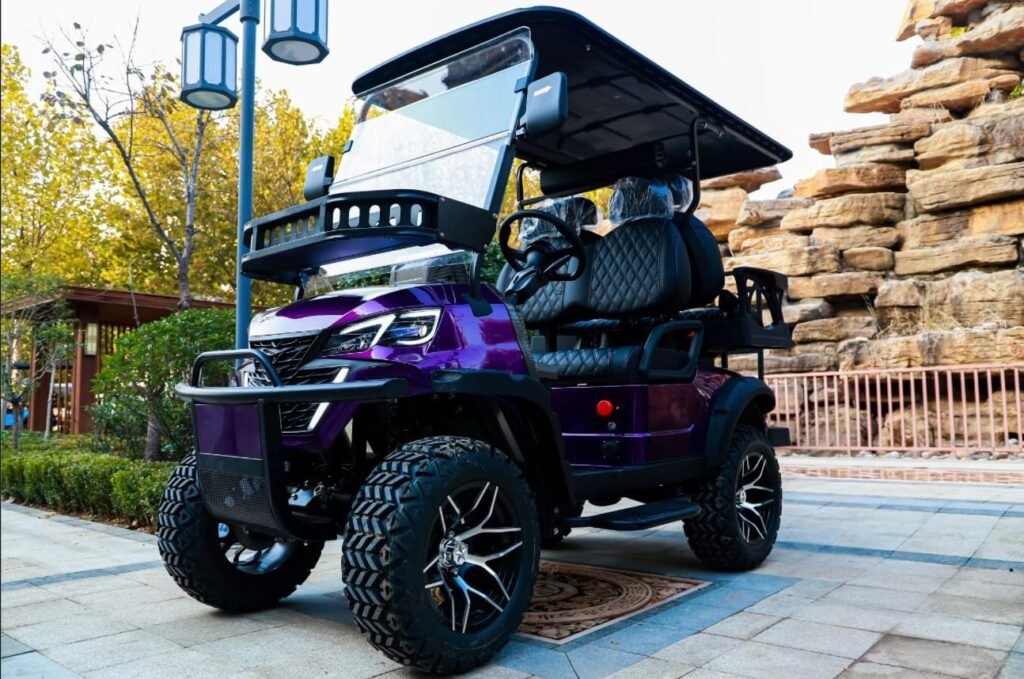 Expo Groups 4 Passenger Electric Carts 72V 100ah Lithium Battery, Carbon Fiber Steering, High-end headrest Seats,Black 14Tyres, 90 Mile Driving Range, LED Lights, Backup Cam, S3 Expo Groups 4 Passenger Electric Carts 72V 100ah Lithium Battery, Carbon Fiber Steering, High-end headrest Seats,Black 14Tyres, 90 Mile Driving Range, LED Lights, Backup Cam, S3