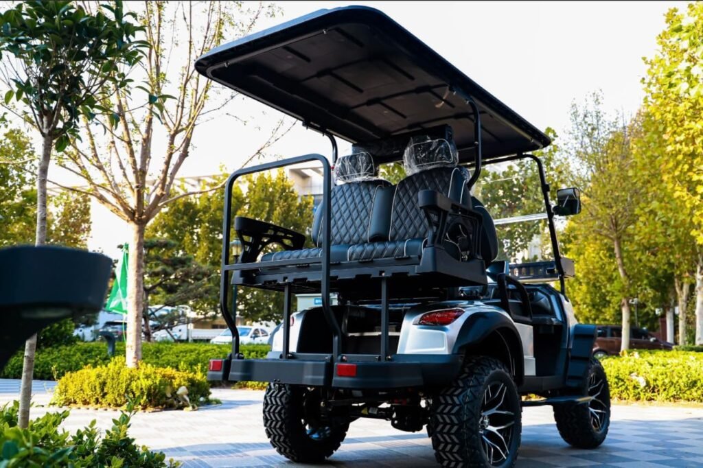 Expo Groups 4 Passenger Electric Carts 72V 100ah Lithium Battery, Carbon Fiber Steering, High-end headrest Seats,Black 14Tyres, 90 Mile Driving Range, LED Lights, Backup Cam, S3 Expo Groups 4 Passenger Electric Carts 72V 100ah Lithium Battery, Carbon Fiber Steering, High-end headrest Seats,Black 14Tyres, 90 Mile Driving Range, LED Lights, Backup Cam, S3