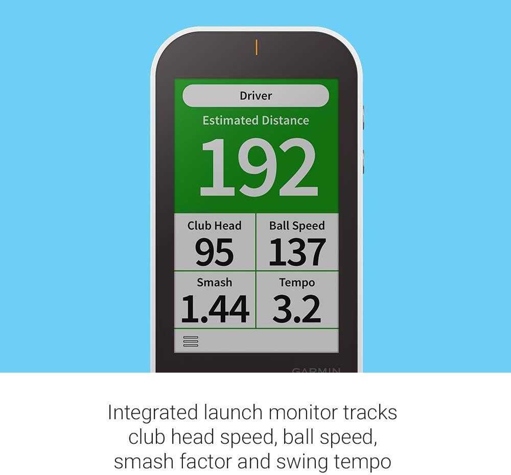 Garmin Approach G80, All-in-One Premium GPS Golf Handheld with Integrated Launch Monitor, 3.5 Touchscreen, Black/White