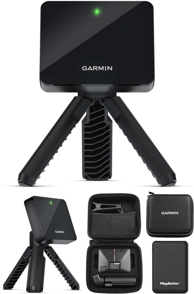 Garmin Approach R10 Portable Golf Launch Monitor Simulator Bundle - Great for Home, Outdoor Indoor, Projector Compatible, Software Accuracy Upgraded - Includes PlayBetter Alignment Stand Garmin Approach R10 Portable Golf Launch Monitor Simulator Bundle - Great for Home, Outdoor Indoor, Projector Compatible, Software Accuracy Upgraded - Includes PlayBetter Alignment Stand