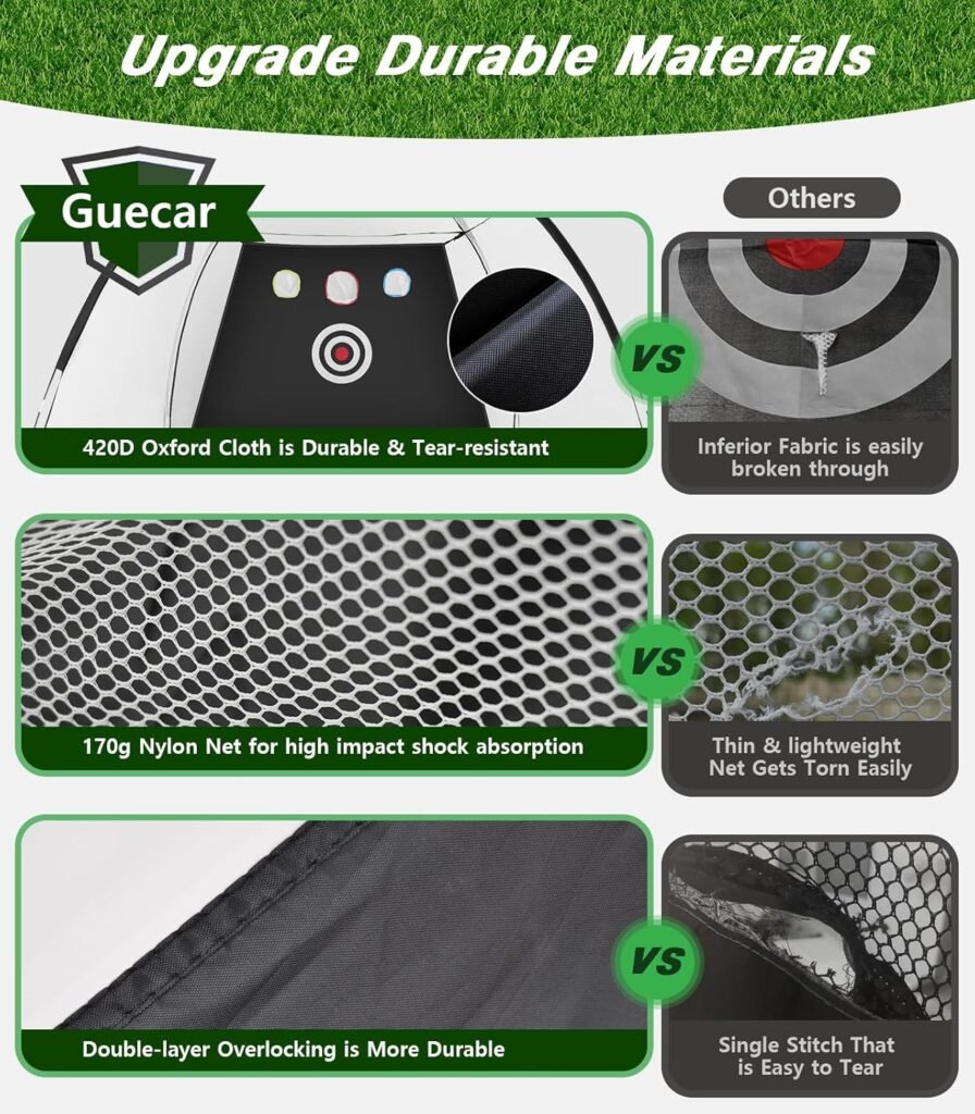 Golf Net, 10x7ft Golf Practice Net with Tri-Turf Golf Mat, All in 1 Home Golf Hitting Aid Nets for Backyard Driving Chipping Swing Training with Target/Mat/Balls/Tee/Bag - Gift for Men/Golf Lovers Golf Net, 10x7ft Golf Practice Net with Tri-Turf Golf Mat, All in 1 Home Golf Hitting Aid Nets for Backyard Driving Chipping Swing Training with Target/Mat/Balls/Tee/Bag - Gift for Men/Golf Lovers