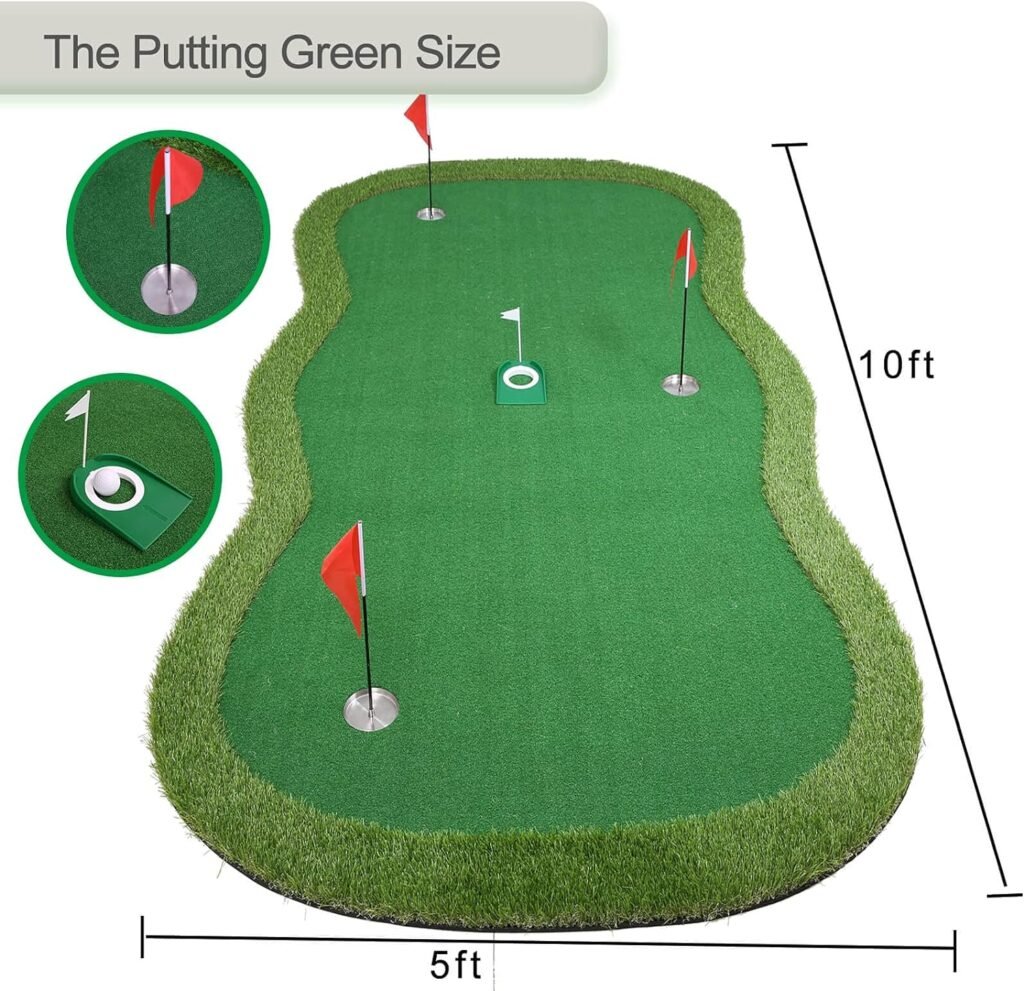 Golf Putting Green, Practice Putting Green Mat, Large Professional Golfing Training Mat for Indoor Outdoor… Golf Putting Green, Practice Putting Green Mat, Large Professional Golfing Training Mat for Indoor Outdoor…