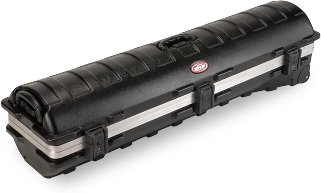 SKB Cases ATA Staff Pro XL Hard Plastic Storage Portable Golf Club Cart Bag Travel Case with Skate Style Wheels and TSA Locking Latch System, Black SKB Cases ATA Staff Pro XL Hard Plastic Storage Portable Golf Club Cart Bag Travel Case with Skate Style Wheels and TSA Locking Latch System, Black