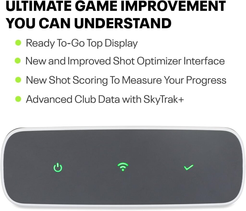 SkyTrak+ Launch Monitor and Golf Simulator - Tour-Level Golf Analysis with Dual Doppler Radar, Enhanced Camera, 100K+ Courses, Real-time Gameplay Simulation, Wi-Fi, USB-C Charging SkyTrak+ Launch Monitor and Golf Simulator - Tour-Level Golf Analysis with Dual Doppler Radar, Enhanced Camera, 100K+ Courses, Real-time Gameplay Simulation, Wi-Fi, USB-C Charging
