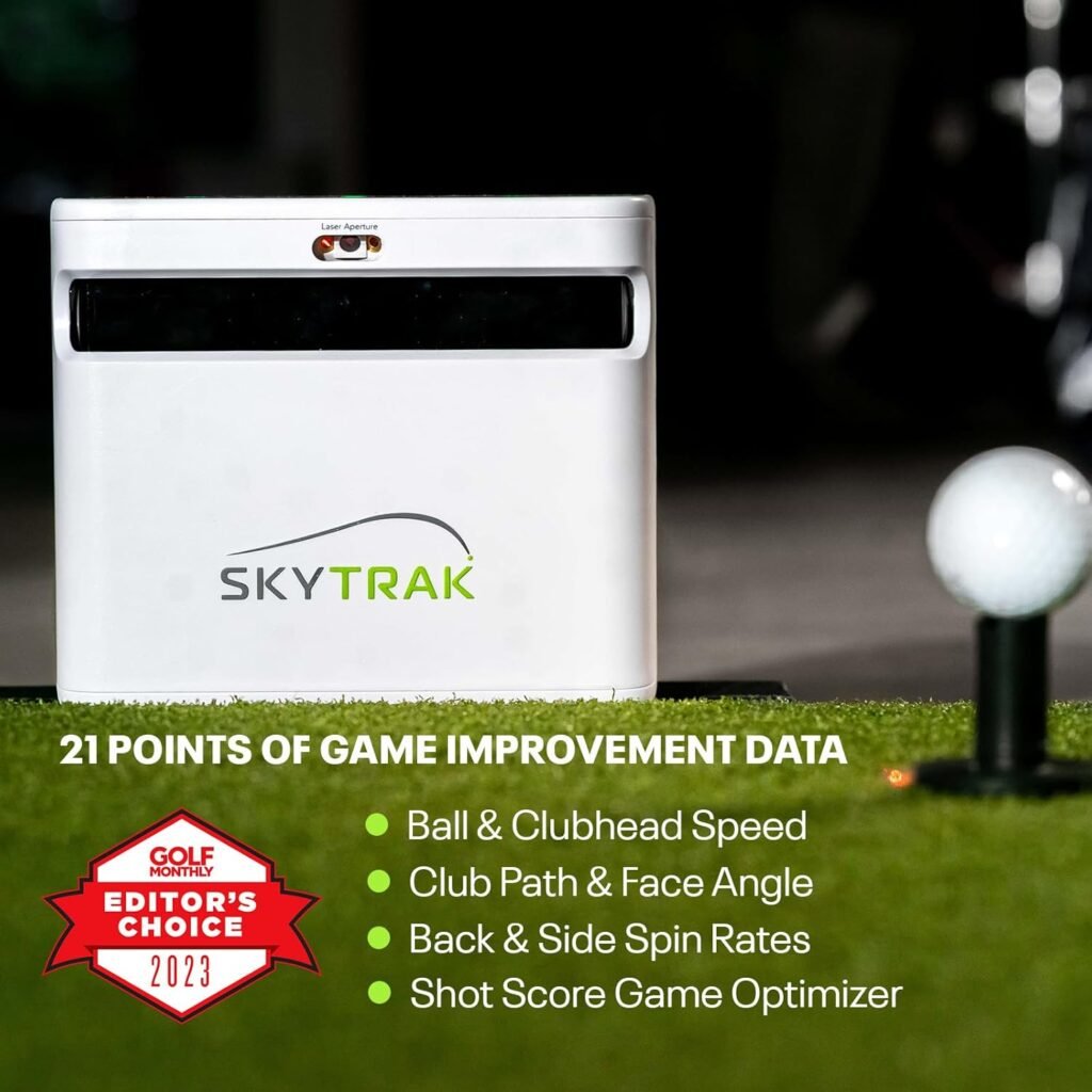 SkyTrak+ Launch Monitor and Golf Simulator - Tour-Level Golf Analysis with Dual Doppler Radar, Enhanced Camera, 100K+ Courses, Real-time Gameplay Simulation, Wi-Fi, USB-C Charging SkyTrak+ Launch Monitor and Golf Simulator - Tour-Level Golf Analysis with Dual Doppler Radar, Enhanced Camera, 100K+ Courses, Real-time Gameplay Simulation, Wi-Fi, USB-C Charging